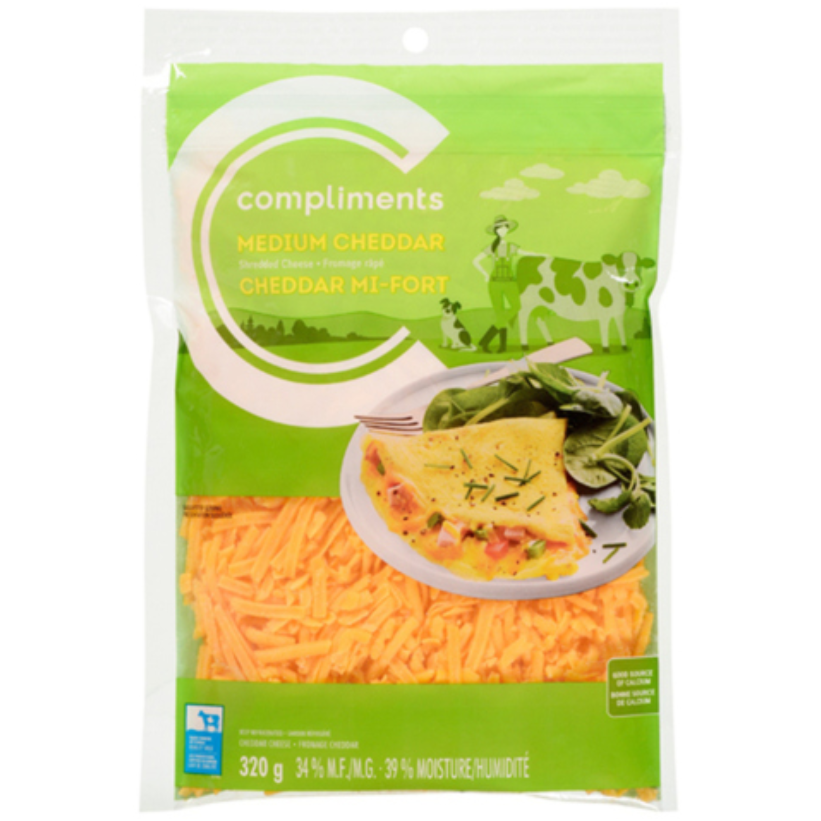 Compliments Shredded Cheddar Cheese 320g