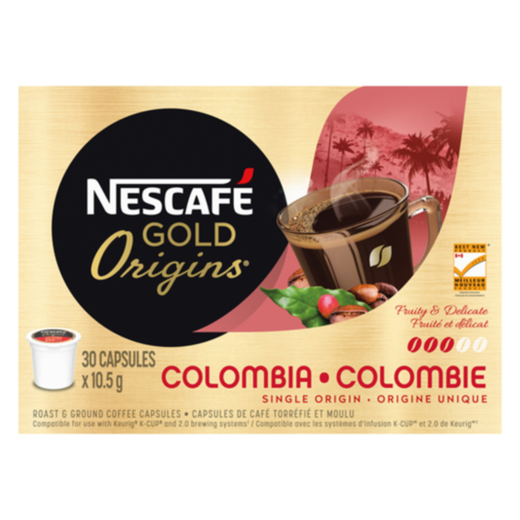 Nescafe Gold Columbia Coffee Capsules 10.5g x 30