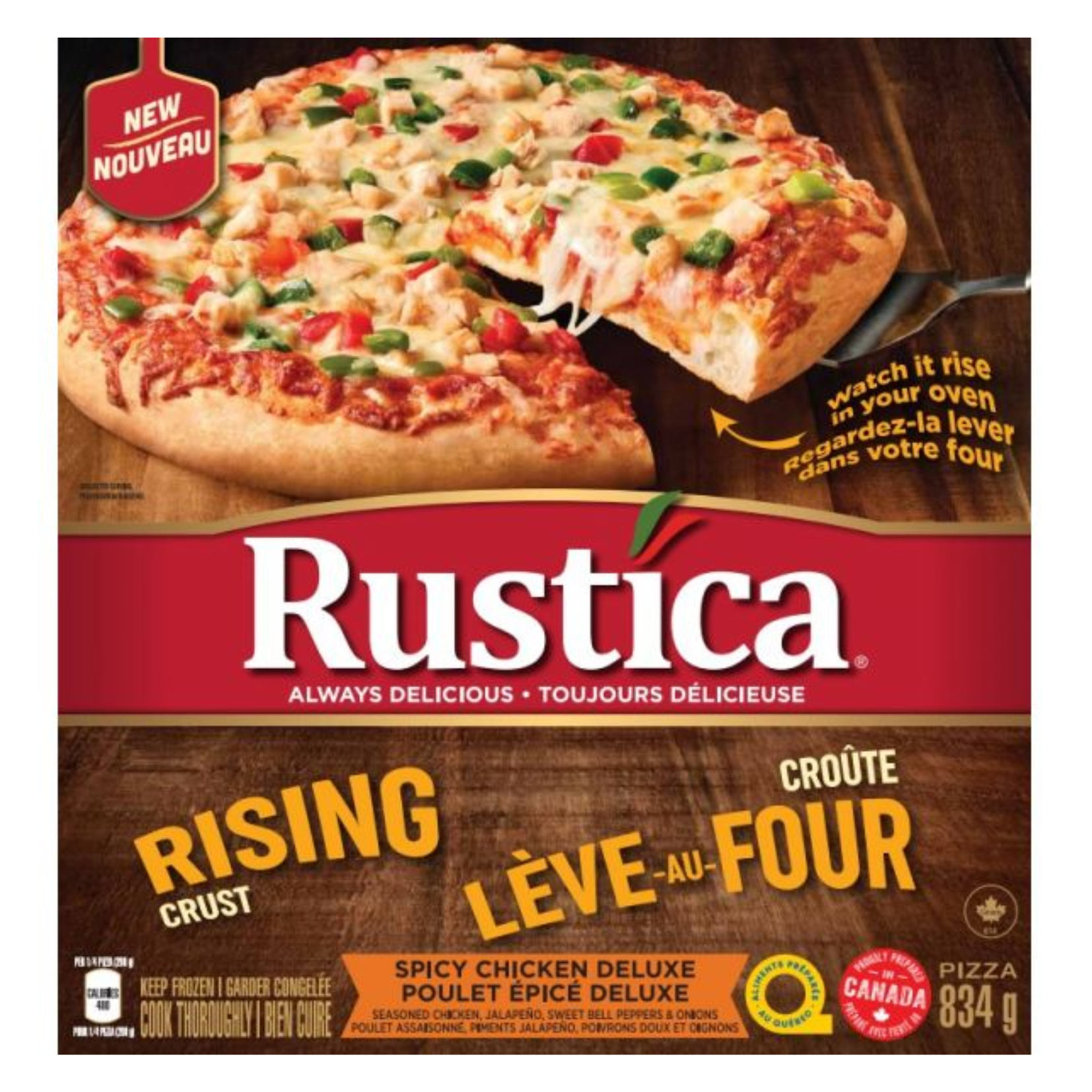 Rustica Spicy Chicken Deluxe Rising Crust Pizza 834g
