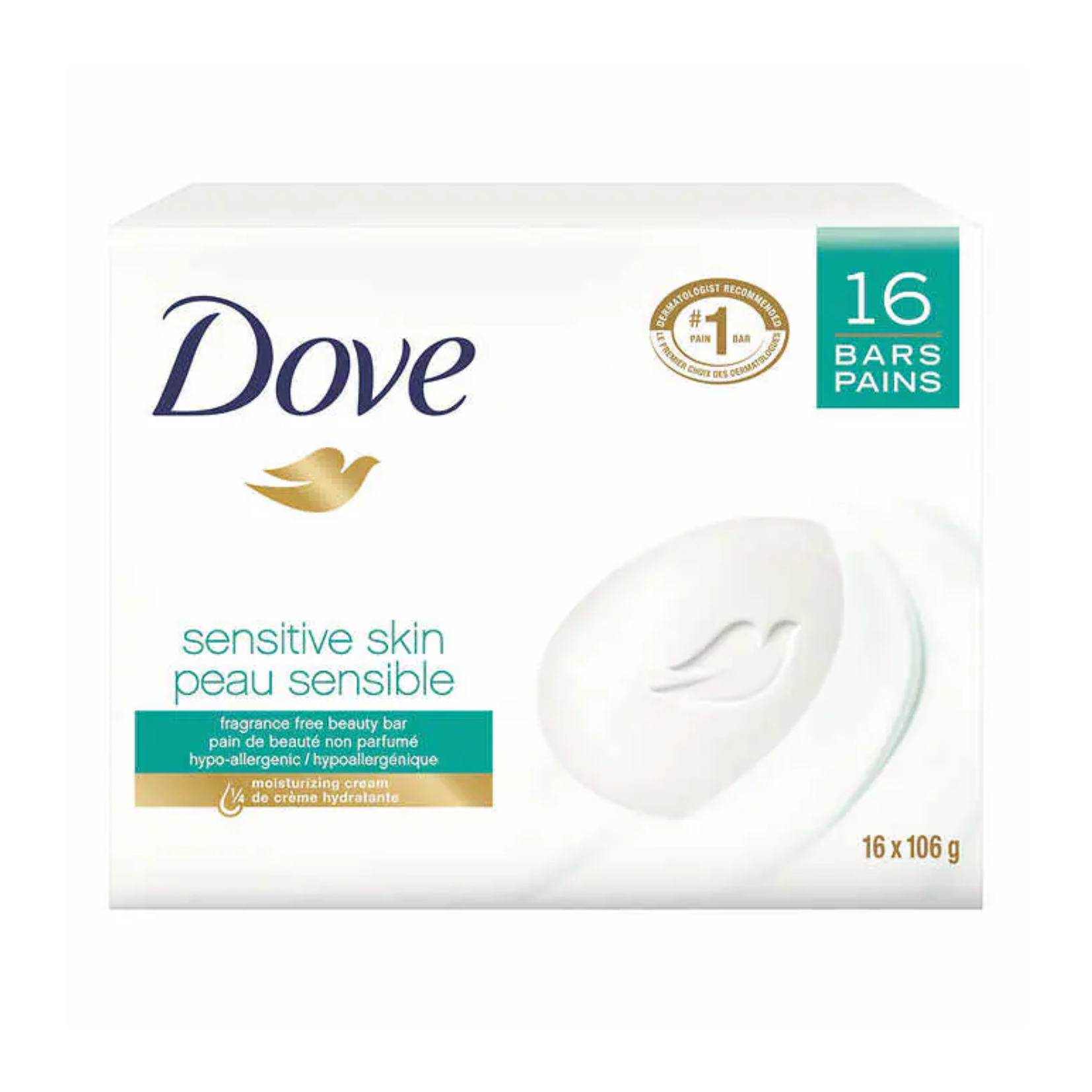 Dove Sensitive Skin Beauty Bar 106g x 16