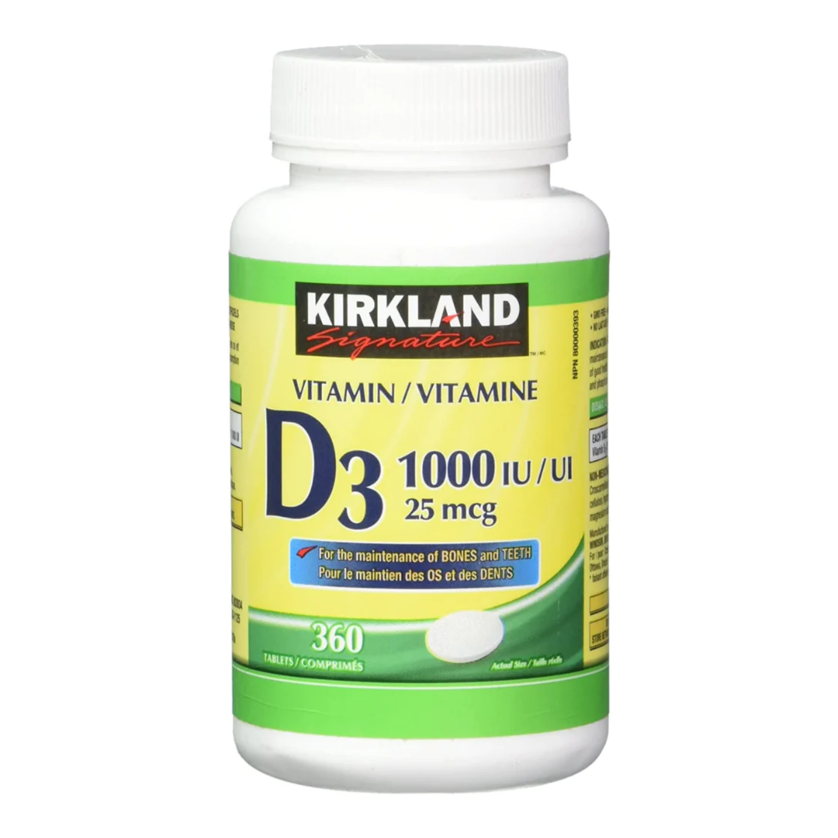 Kirkland Vitamin D3 1000IU x 360