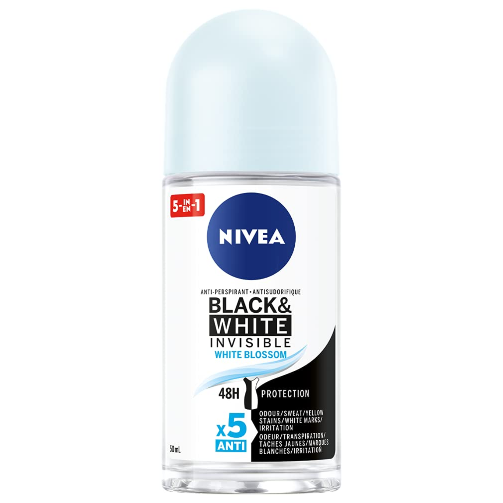 Nivea Black & White Invisible White Blossom Anti-Perspirant 50ml