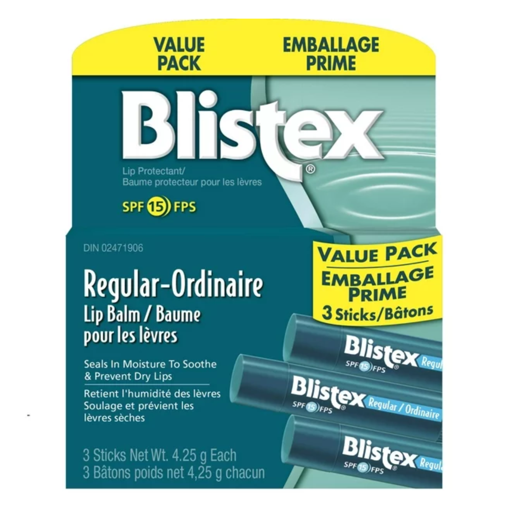 Blistex Regular Lip Balm 4.25g x 3
