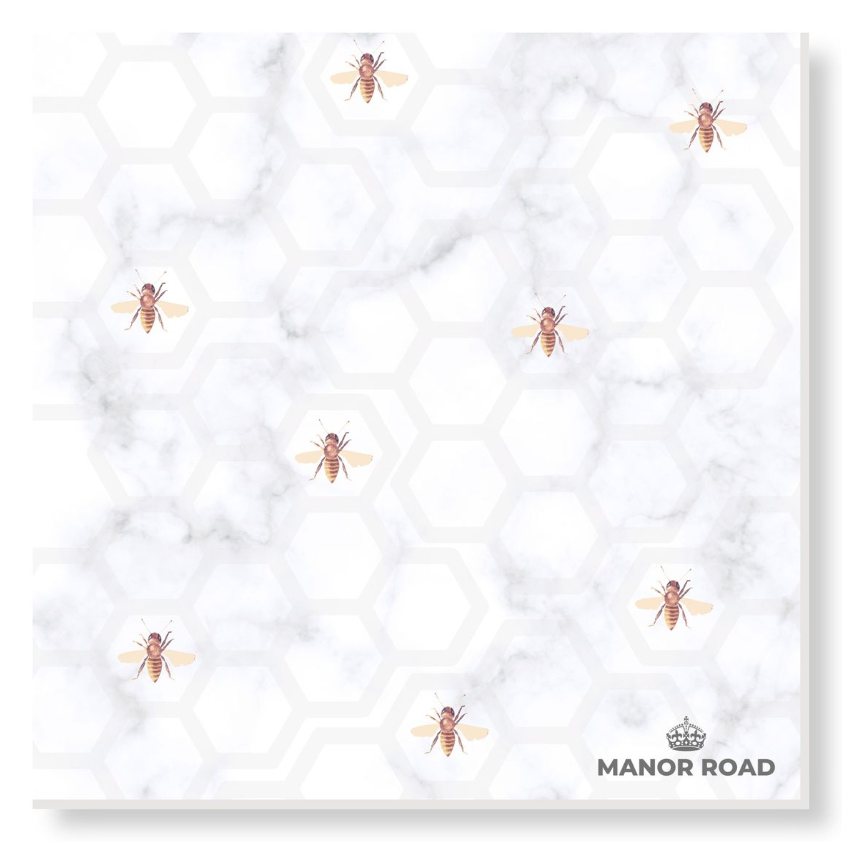 Manor Road Marbled Bee Luncheon Napkins 20ct