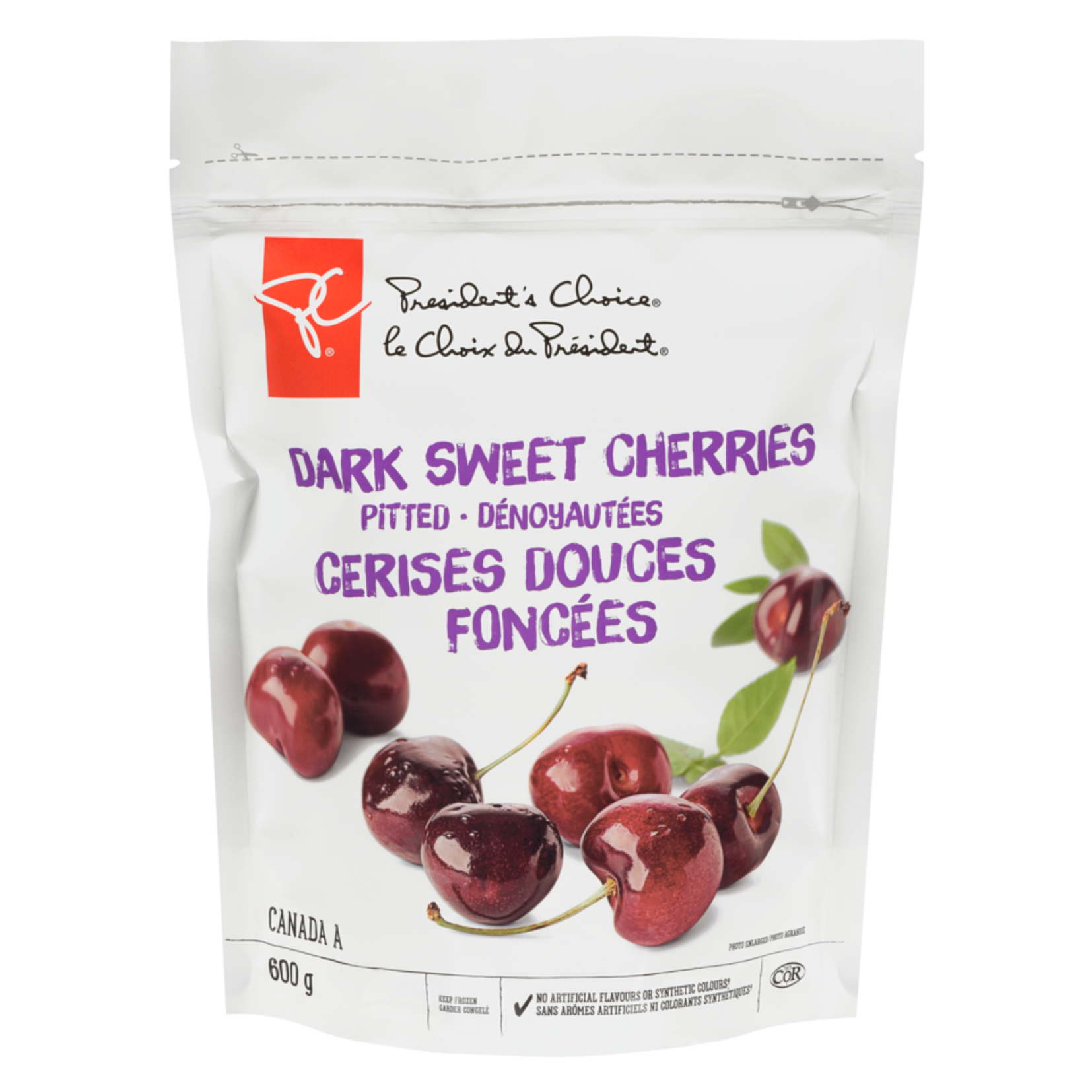 President's Choice Frozen Dark Sweet Cherries 600g