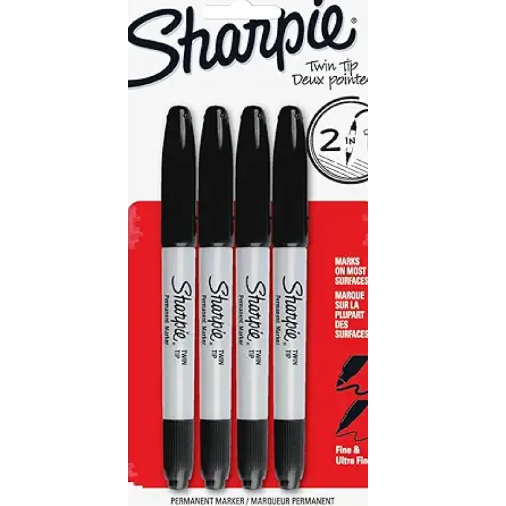 Sharpie Twin-Tip Permanent Markers 4pk