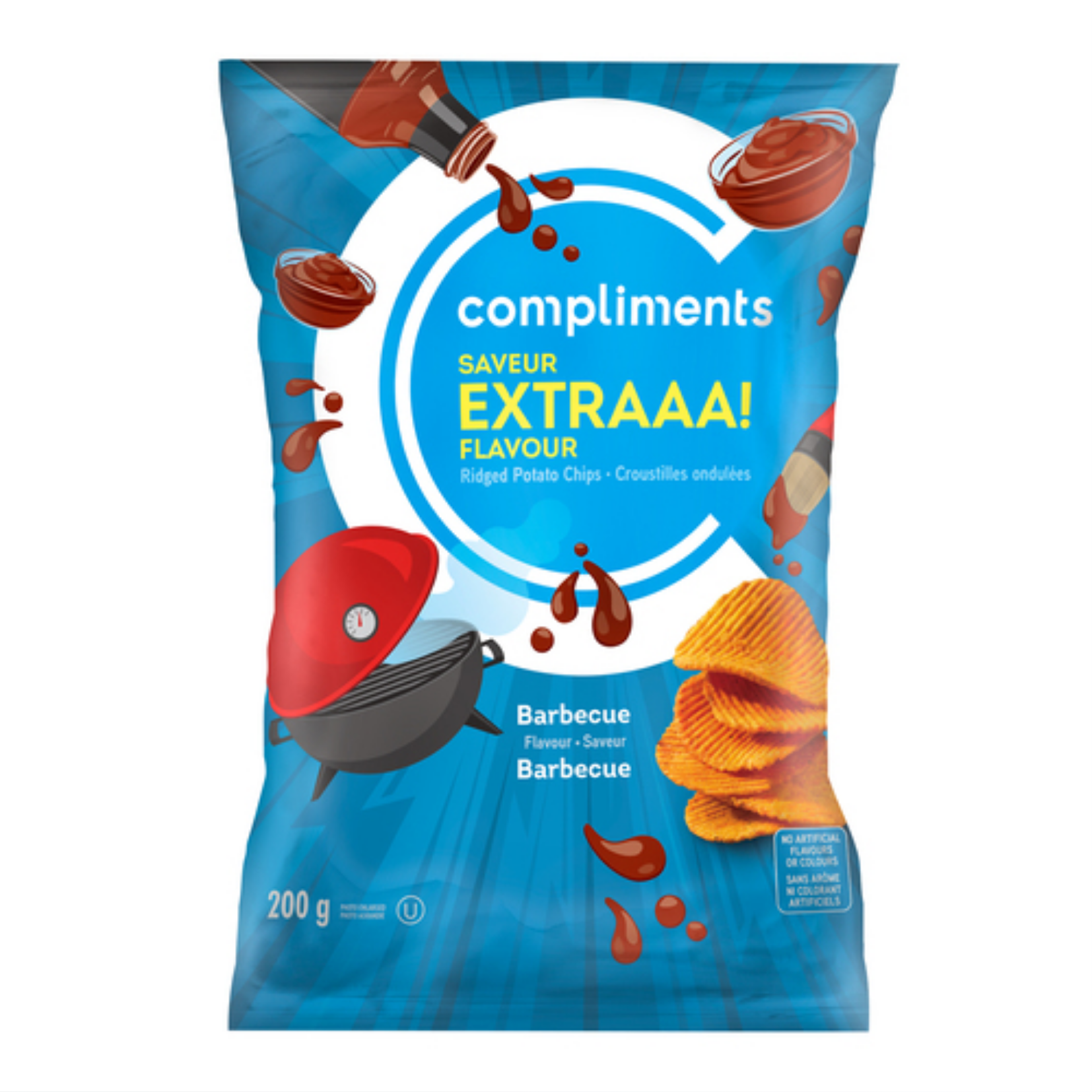 Compliments Extraaa! Flavor Ridged Barbecue Chips 200g