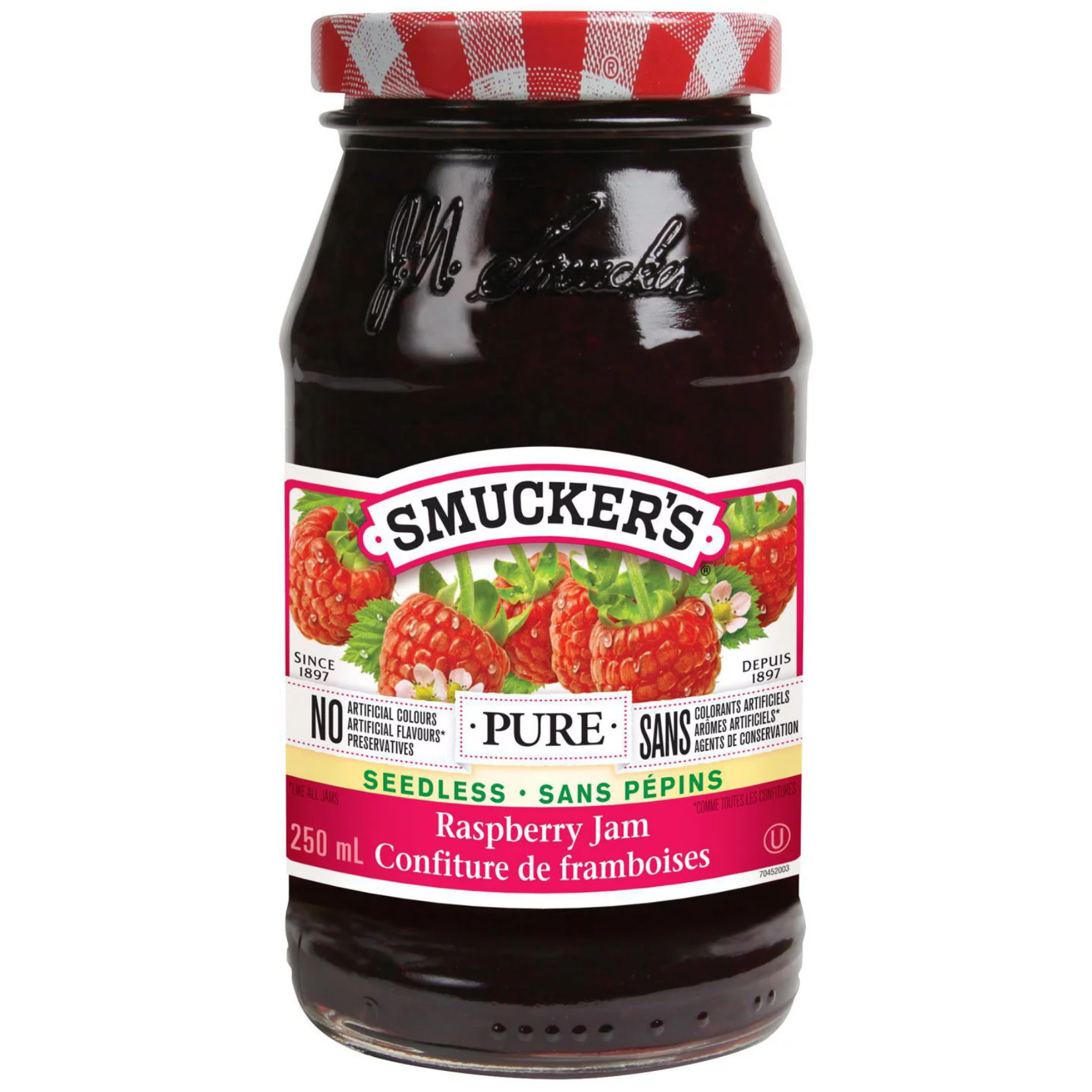 Smuckers Pure Seedless Raspberry Jam 250ml