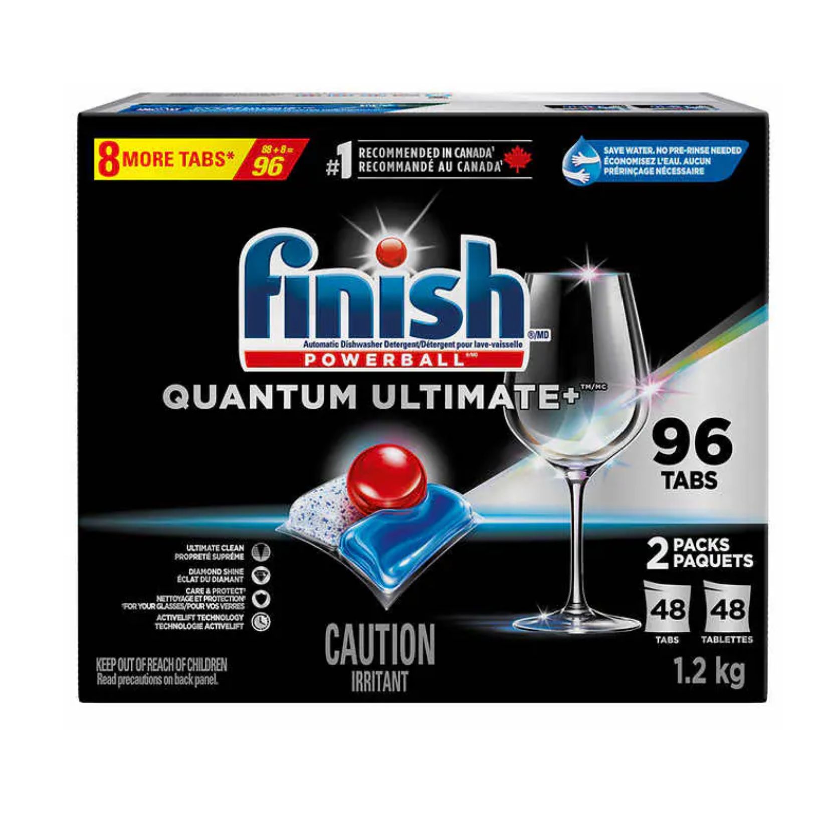 Finish Quantum Plus Dishwasher Detergent 96ct