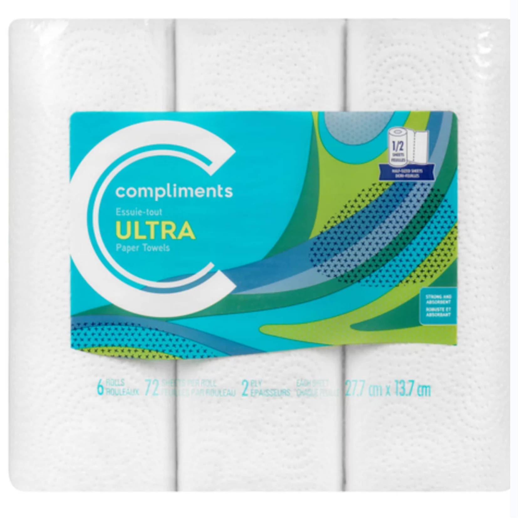 Compliments Ultra 2-Ply 72 Sheets Paper Towel 6ct