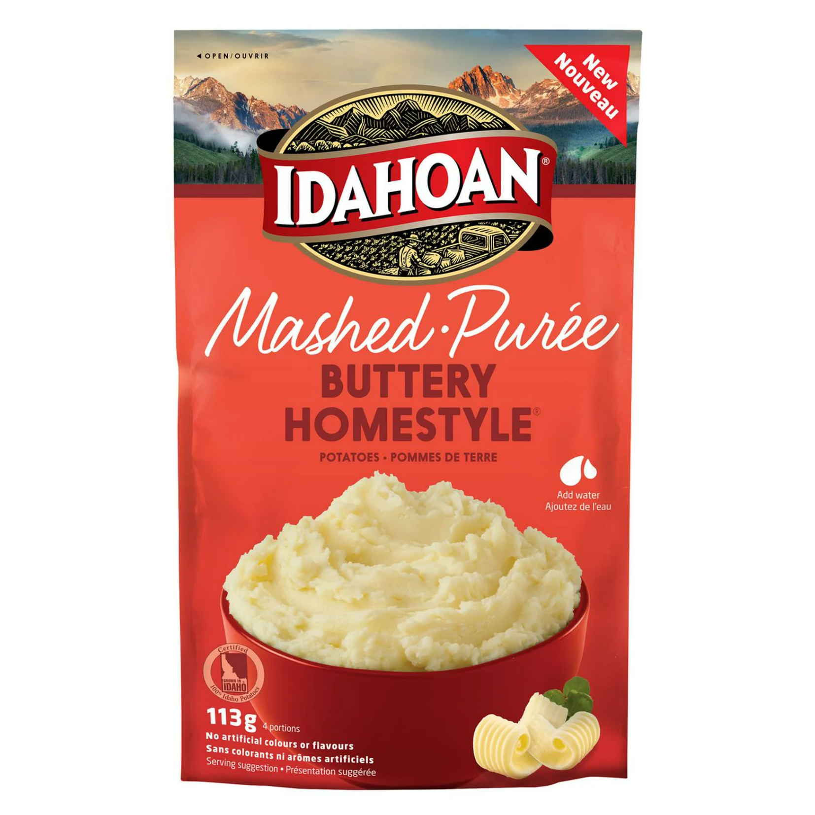 Idahoan Buttery Homestyle Flavored Mashed Potatoes 113g