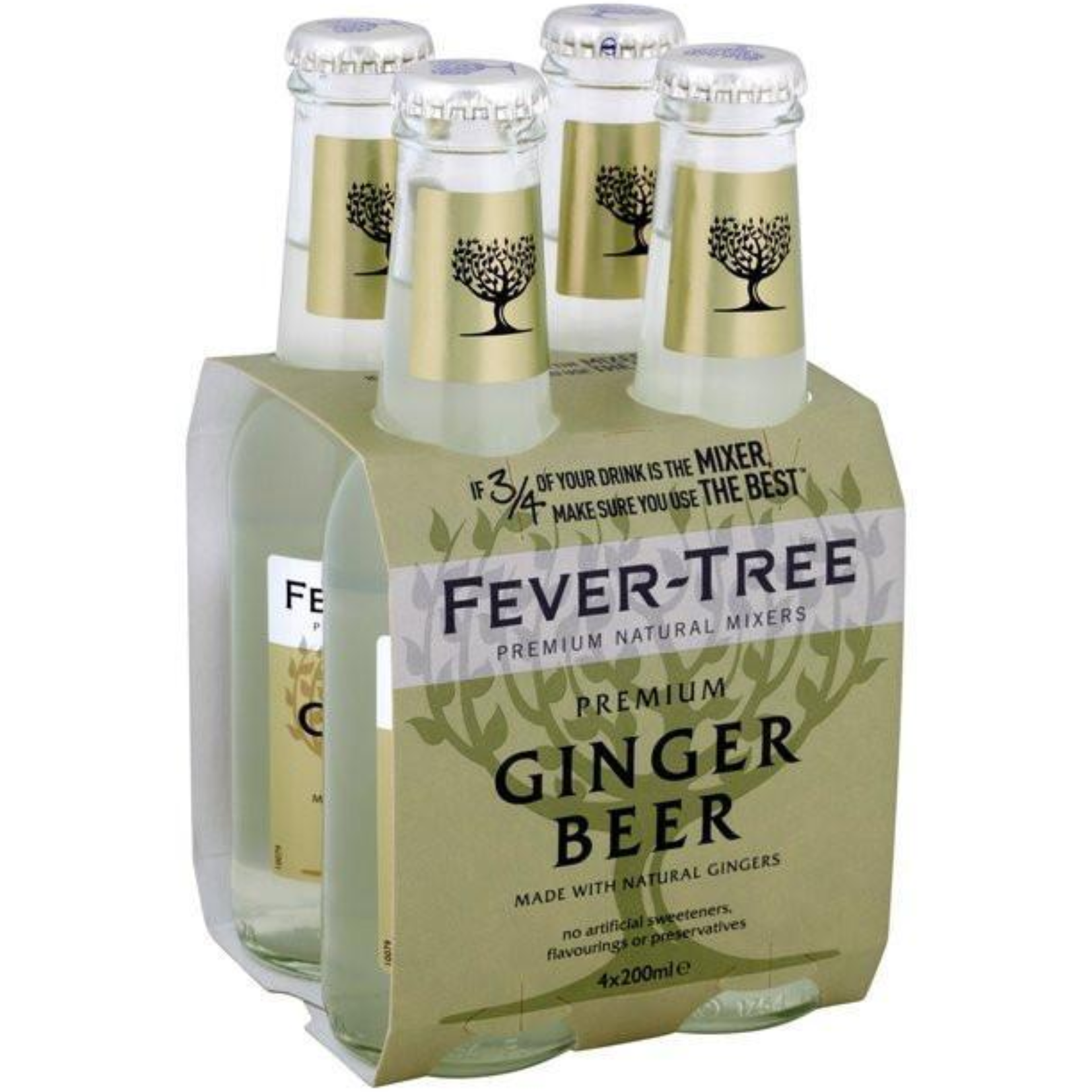 Fever-Tree Ginger Beer Soft Drink 200ml x 4