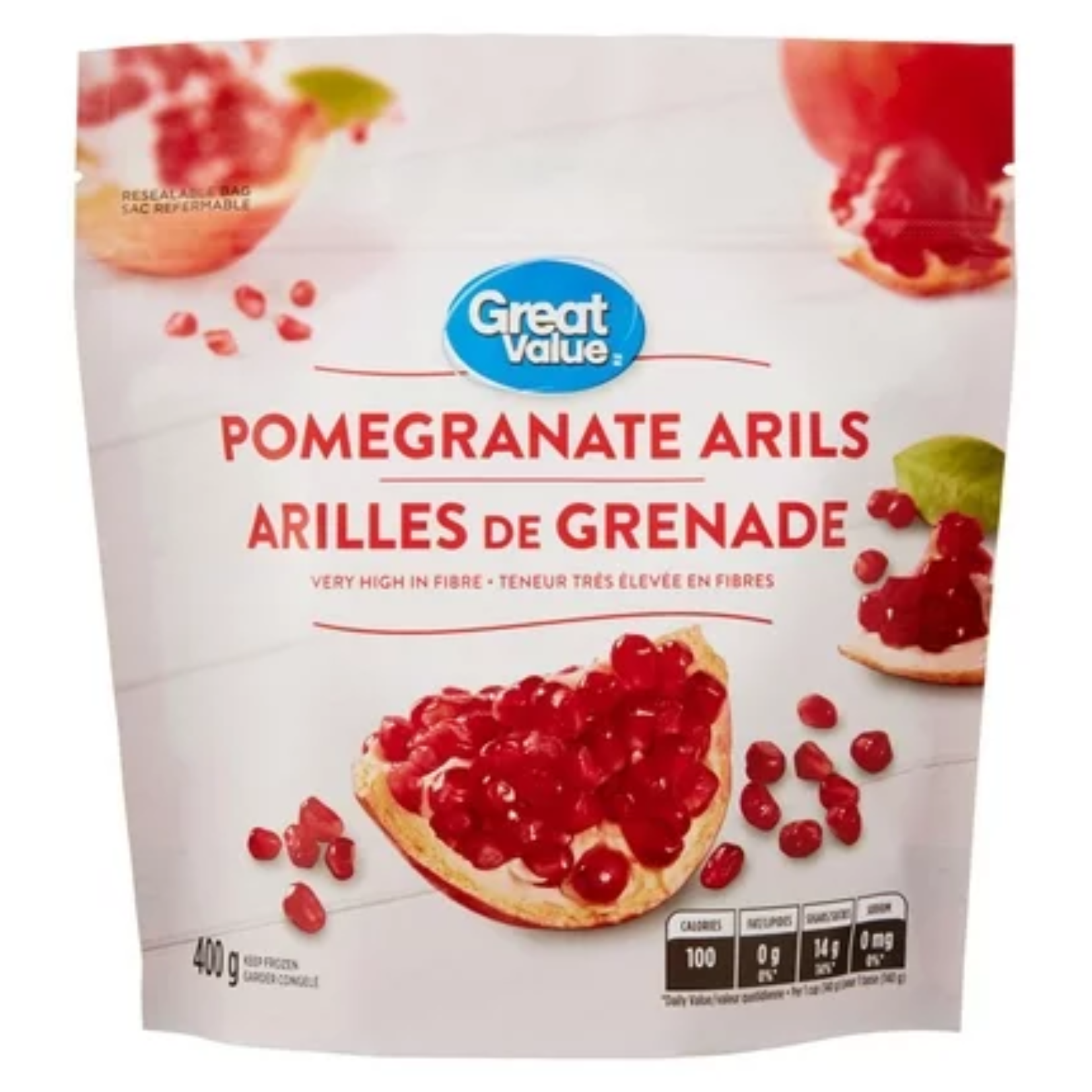 Great Value Pomegranate Arils 400g