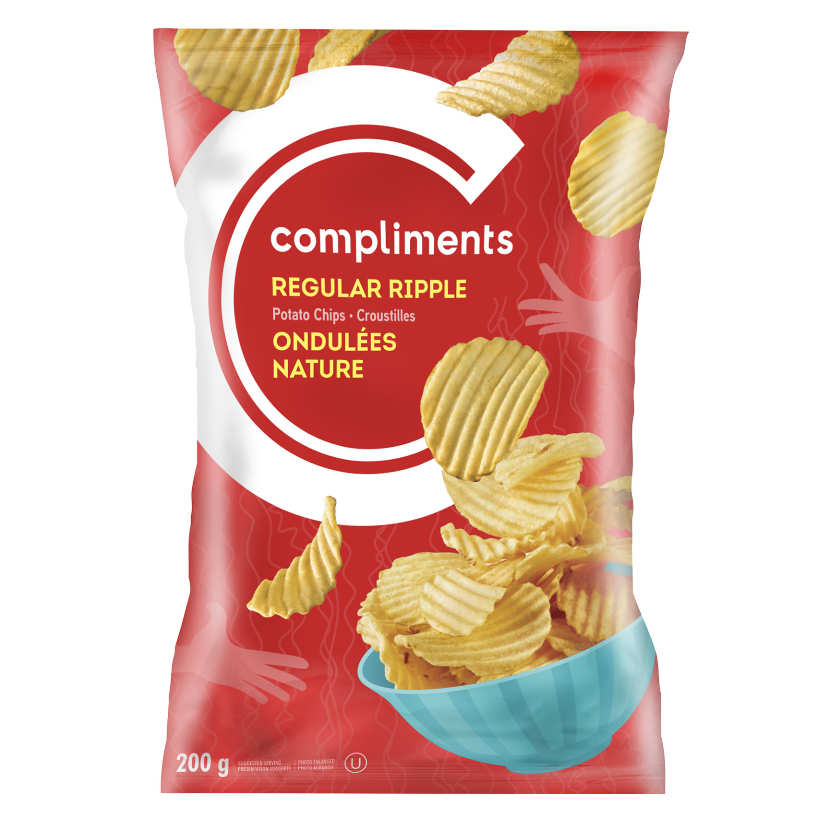Compliments Regular Ripple Potato Chips 200g