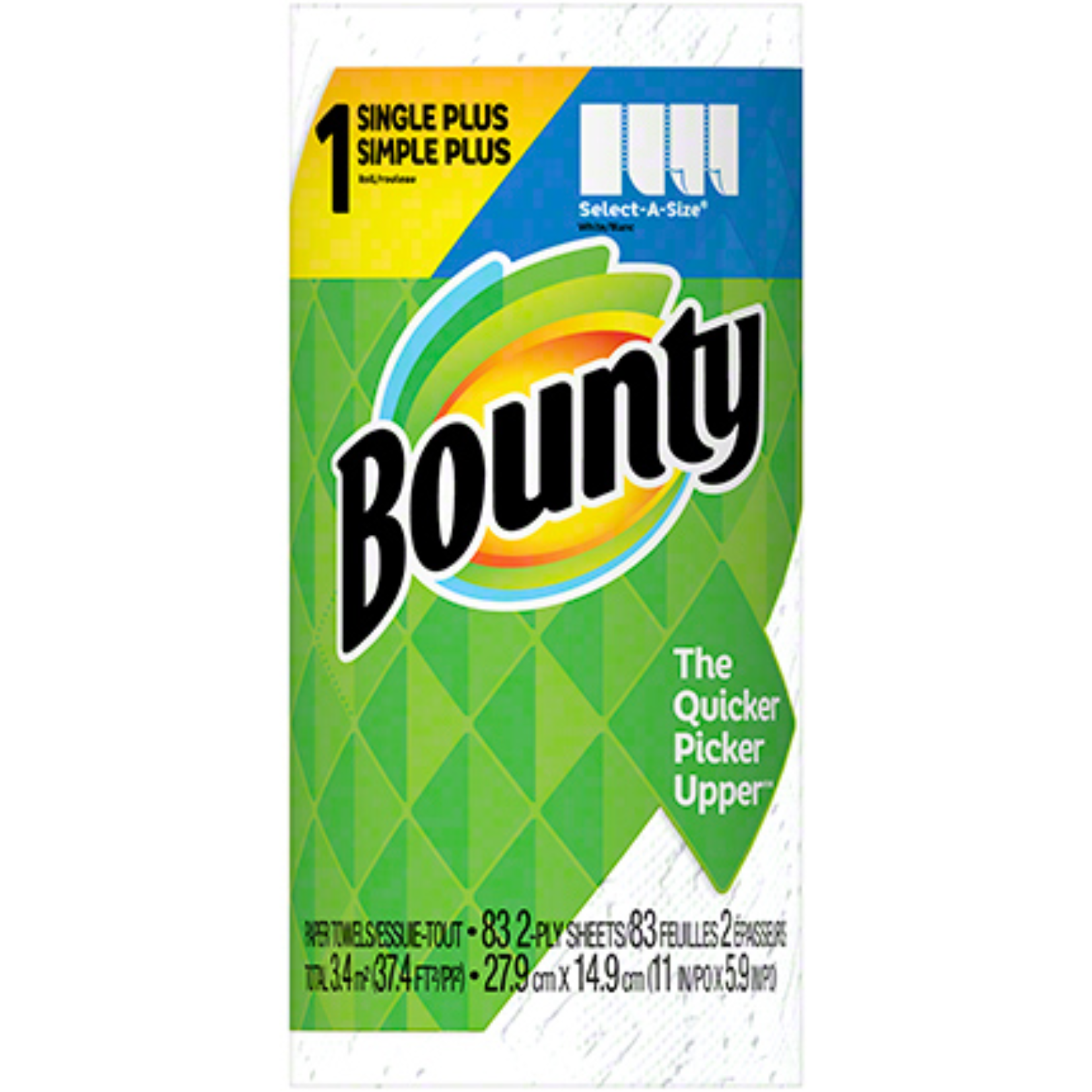 Bounty Plus Select-A-Size Paper Towel Roll 2-Ply