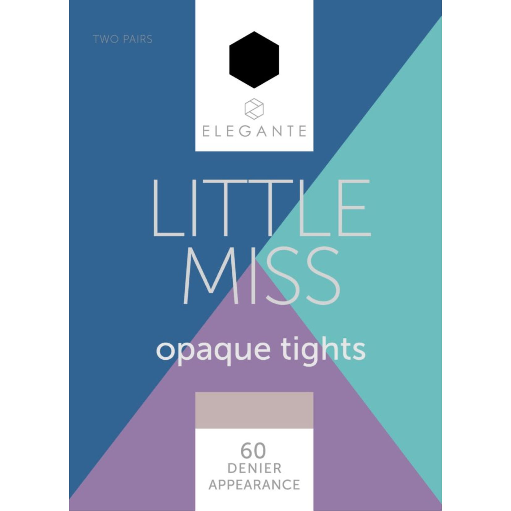 Elegante Little Miss Black 60 Den Tights 9/10yr 2ct