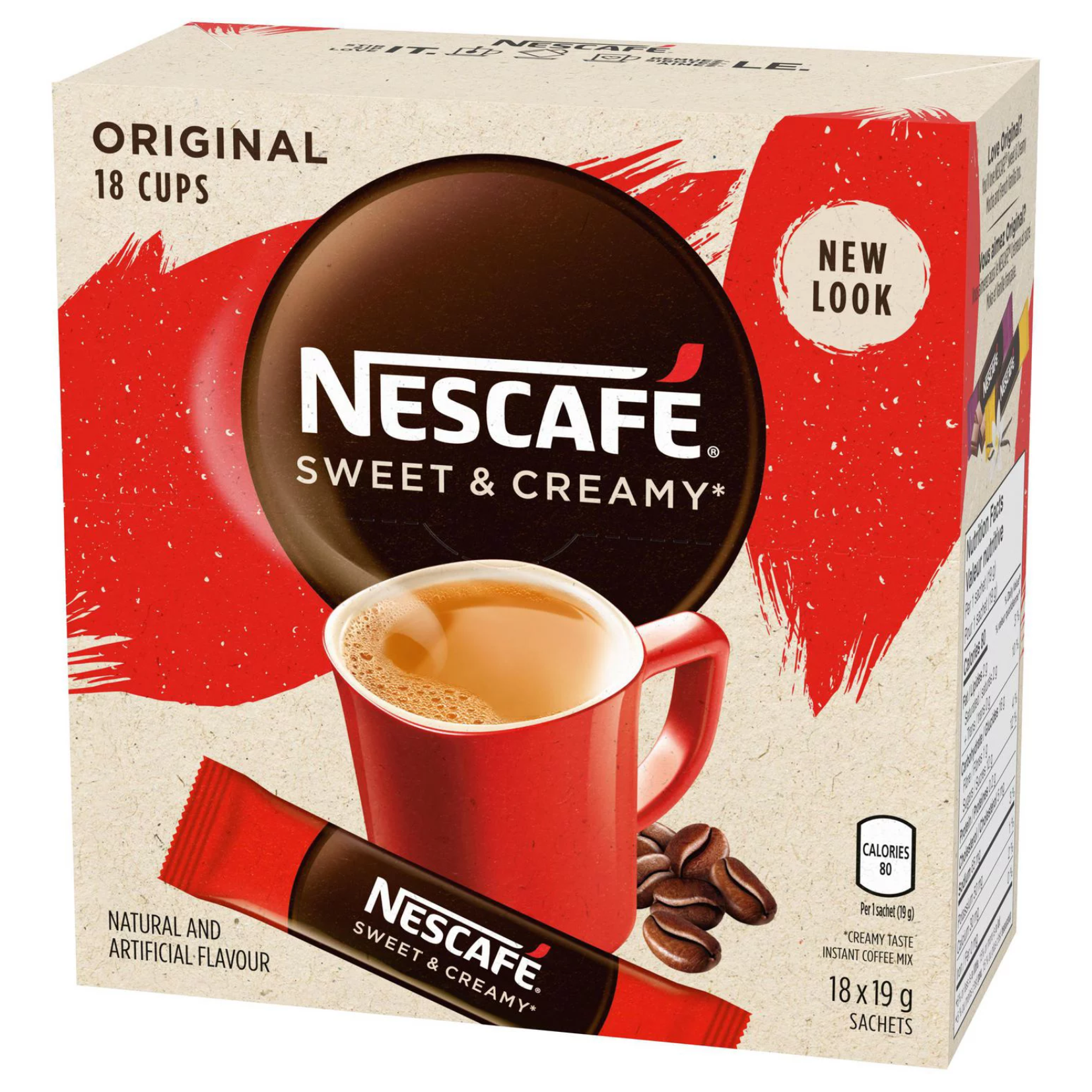 Nescafe Sweet & Creamy Original Coffee Sachets 19g x 18