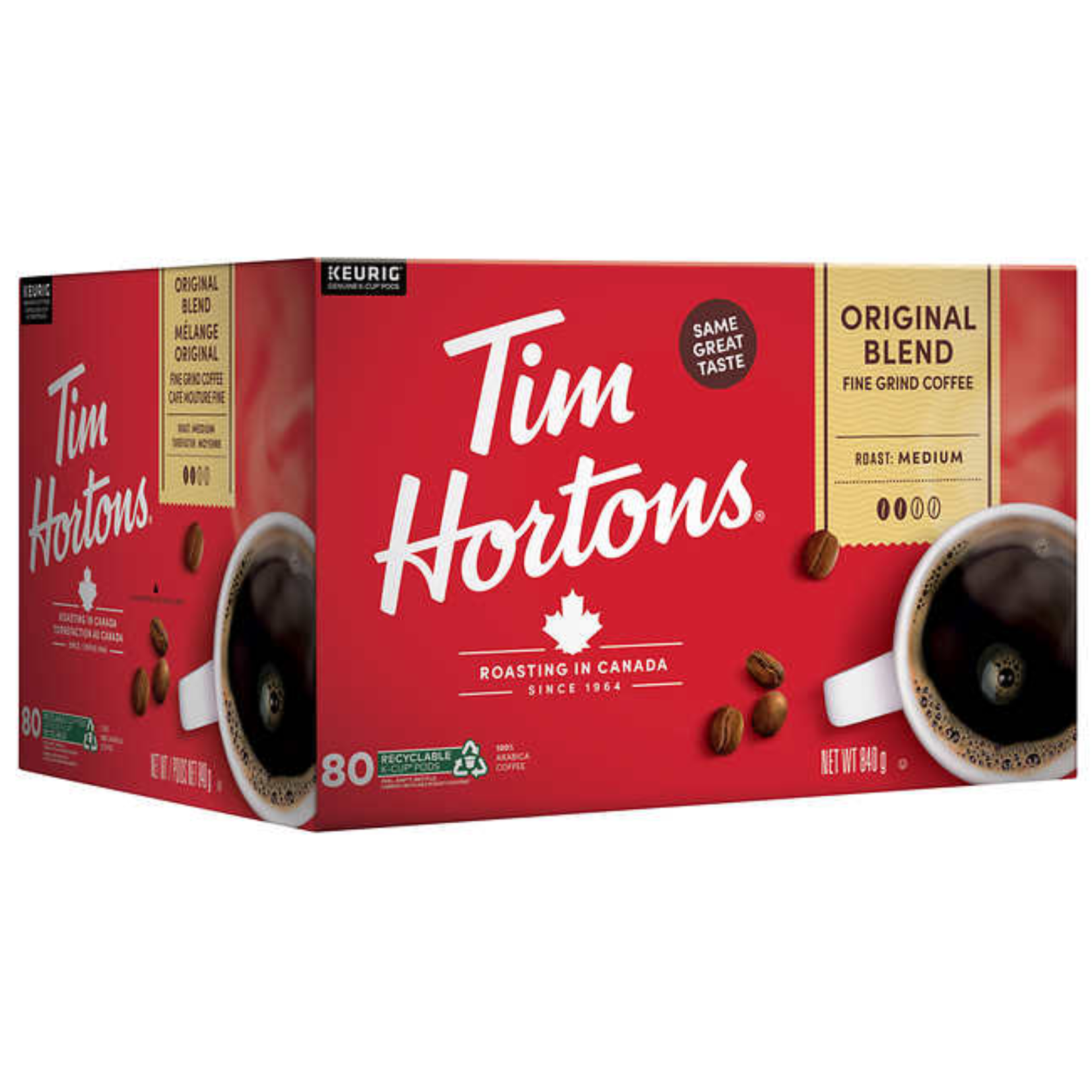 Tim Hortons Original Blend K-Cup Coffee Pods 80ct