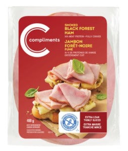 Compliments Thinly Sliced Smoked Black Forest Ham 400g