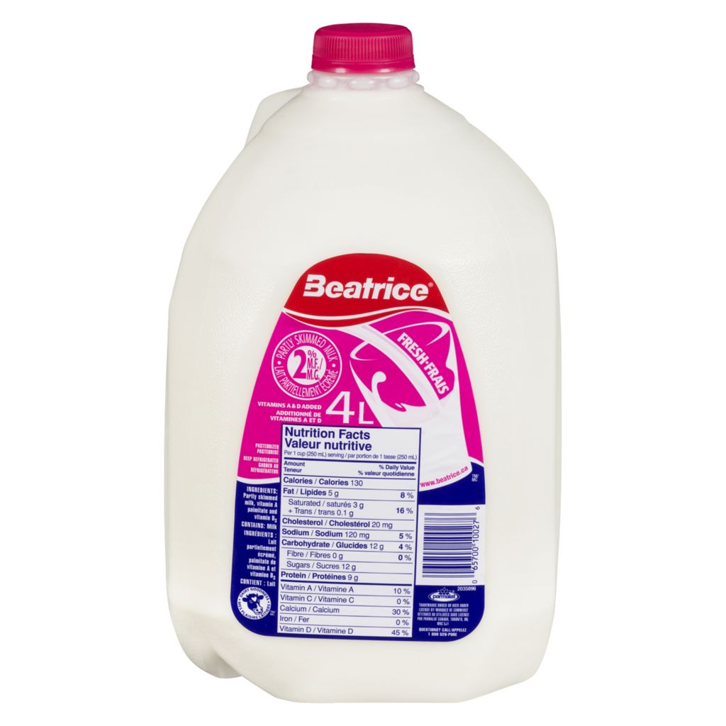 Beatrice 2% Milk 4L