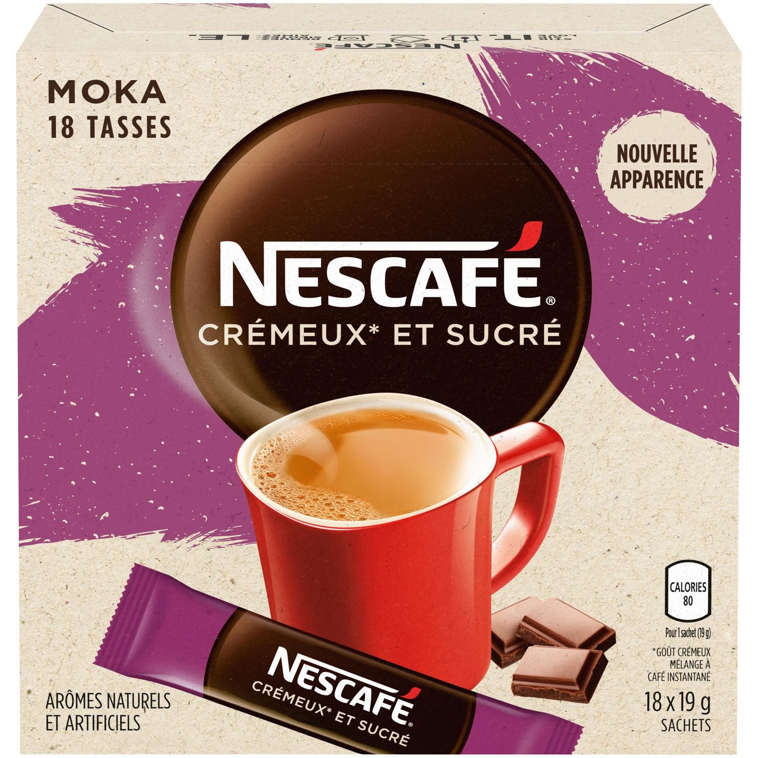 Nescafe Sweet & Creamy Mocha Coffee Sachets 19g x 18