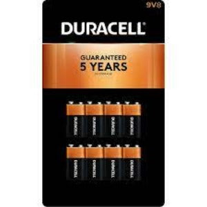 Duracell 9 Volt Batteries 8ct