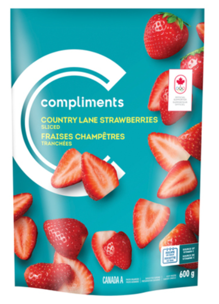 Compliments Frozen Sliced Strawberries 600g