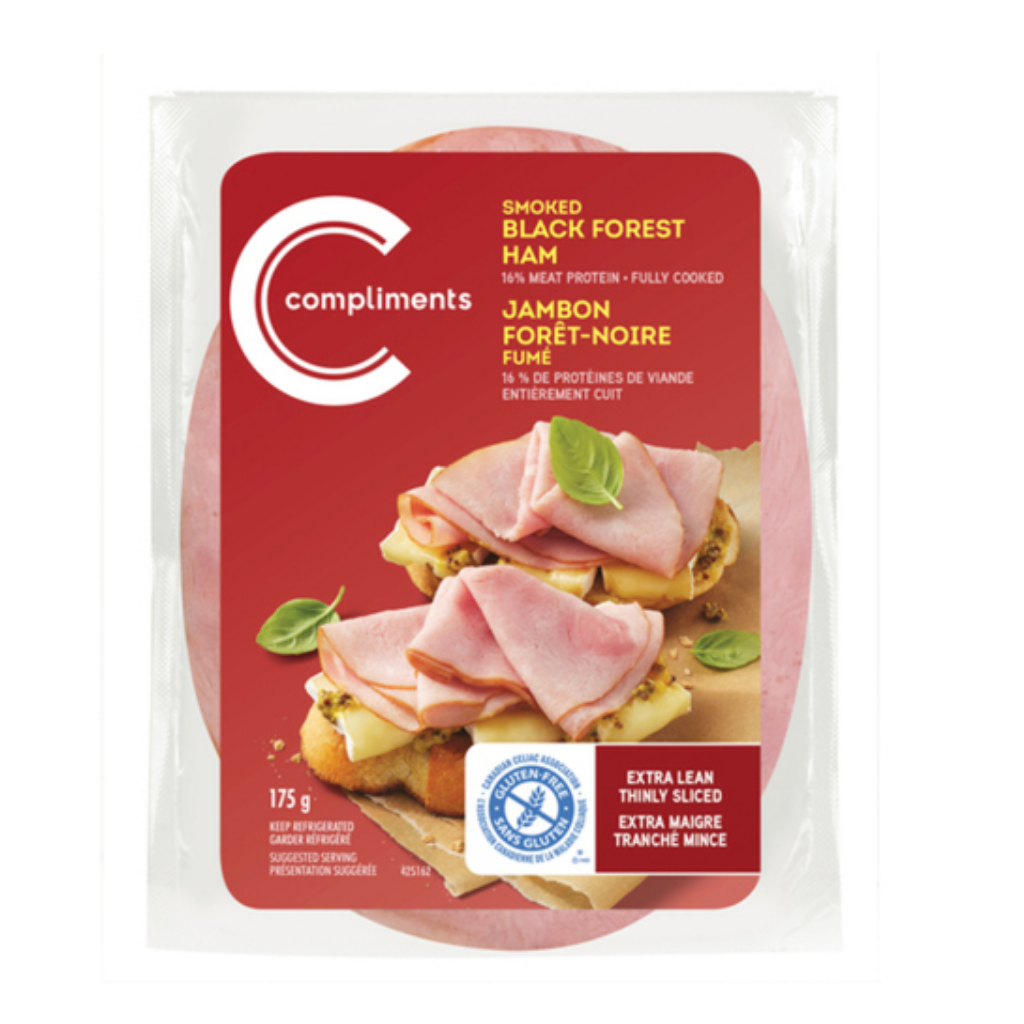 Compliments Thinly Sliced Smoked Black Forest Ham 175g