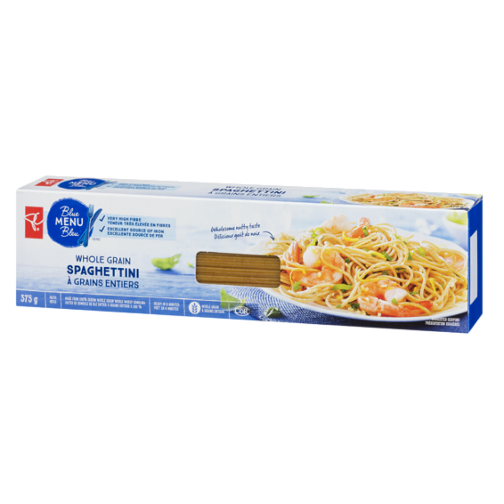 President's Choice Blue Menu Whole Wheat Spaghetti Pasta 375g