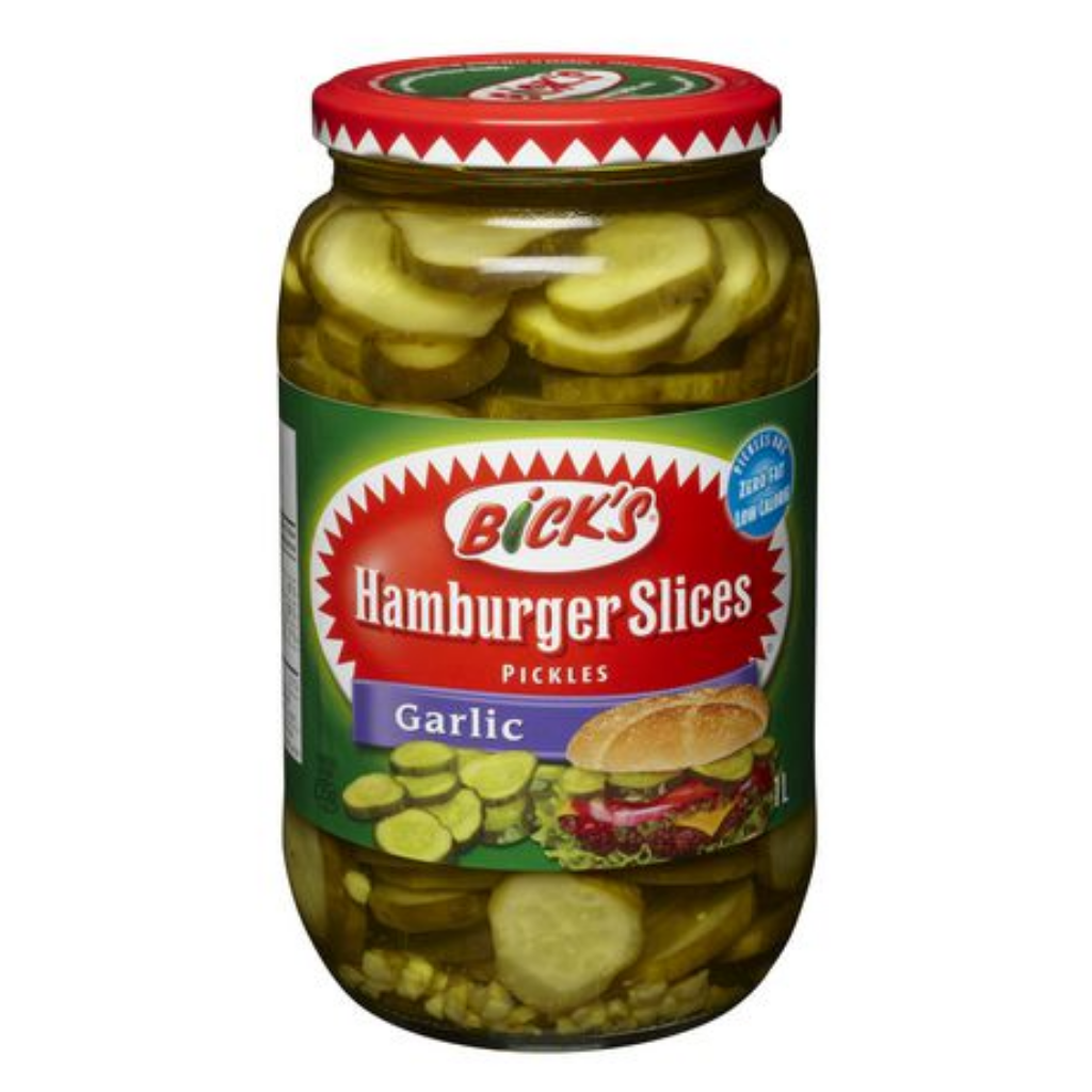 Bick's  Sliced Garlic Hamburger Pickles 1L