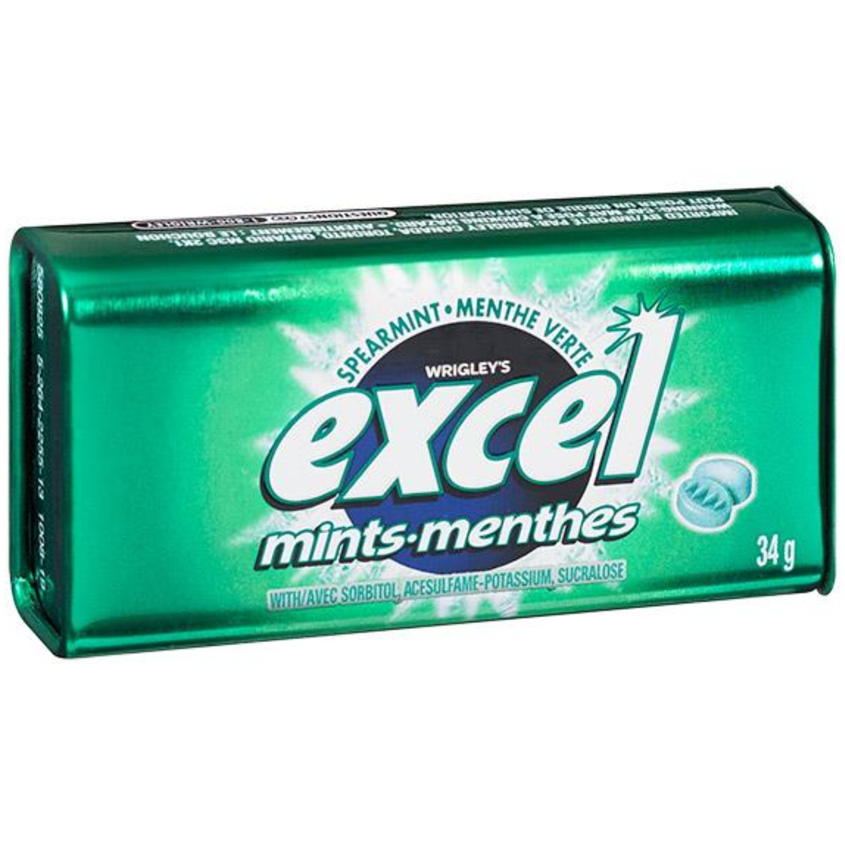 Wrigley's Excel Spearmint Mints 34g
