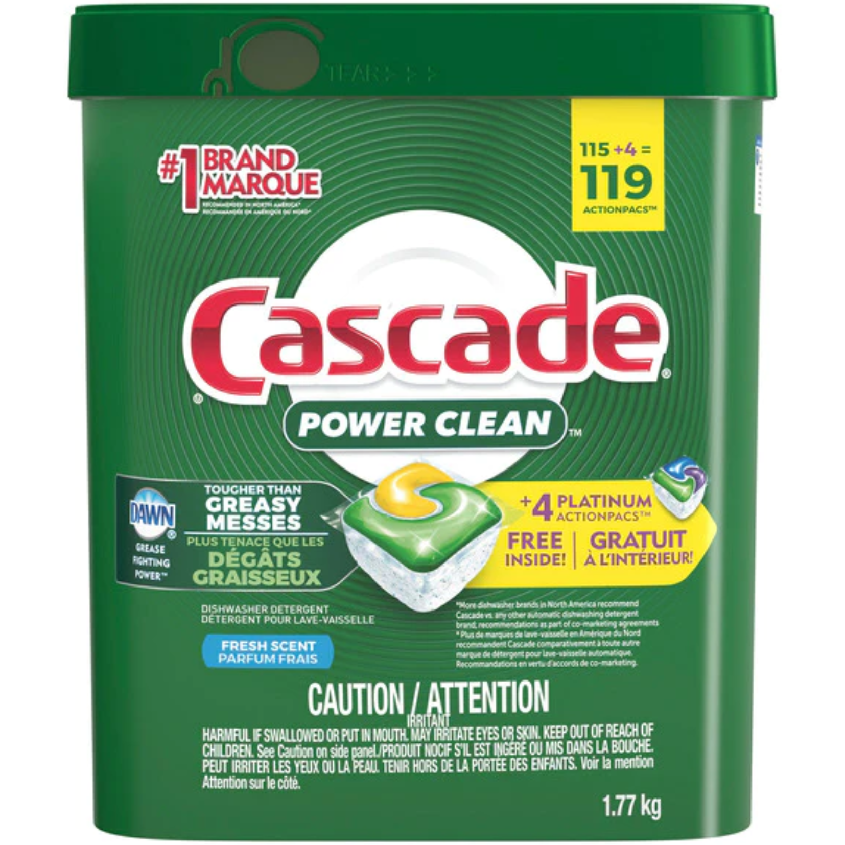 Cascade Power Clean Dishwasher Tabs 119ct