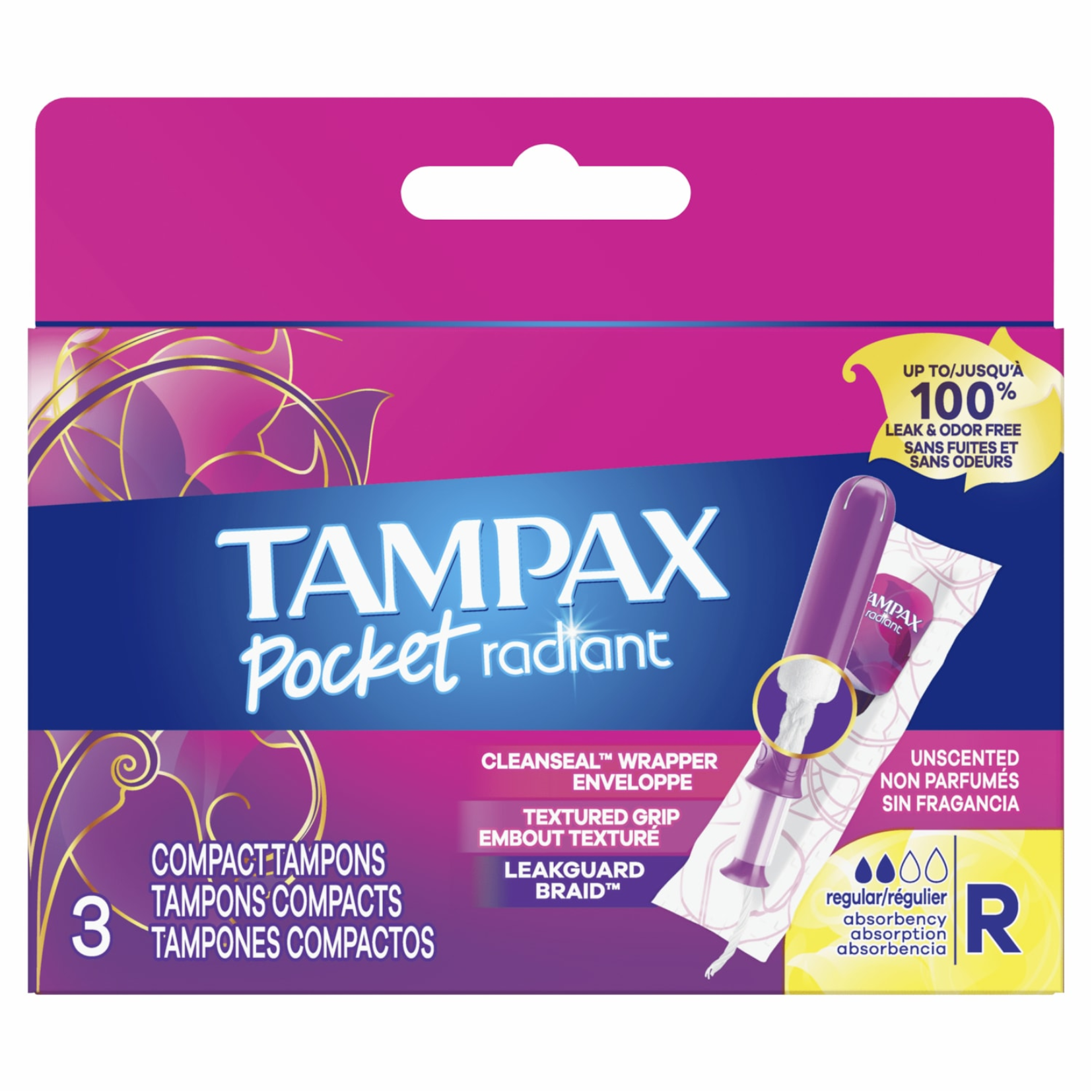 Tampax Pocket Radiant x 3
