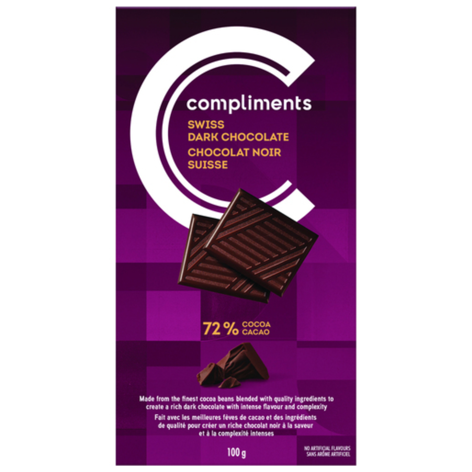 Compliments Swiss Dark Chocolate Bar 100g