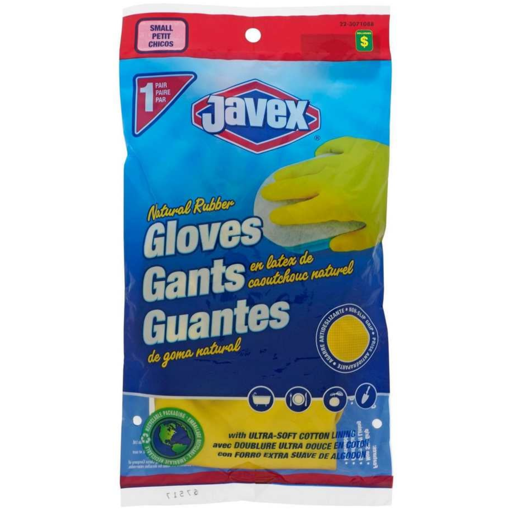 Javex Natural Rubber Gloves Small