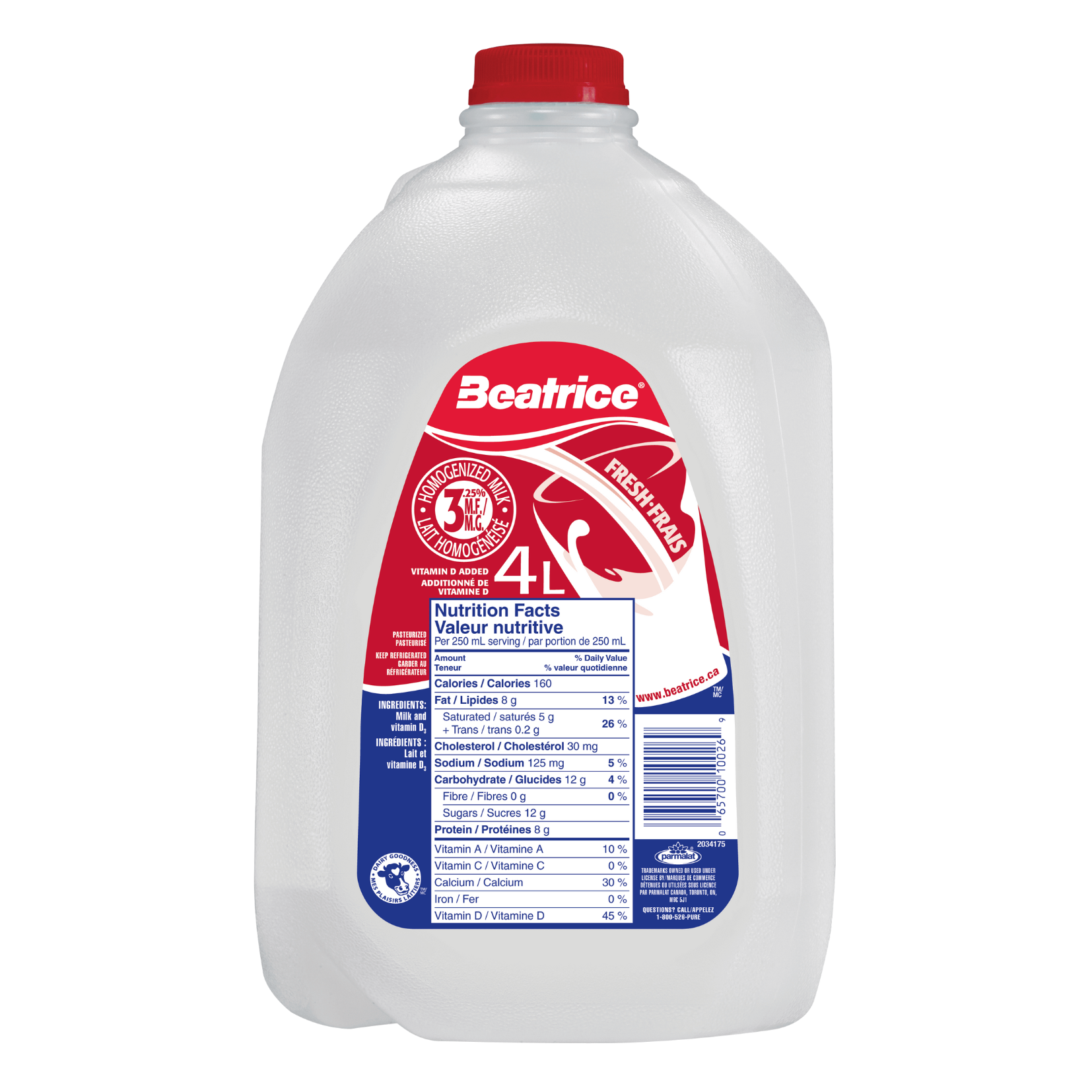 Beatrice 3.25% Milk 4L
