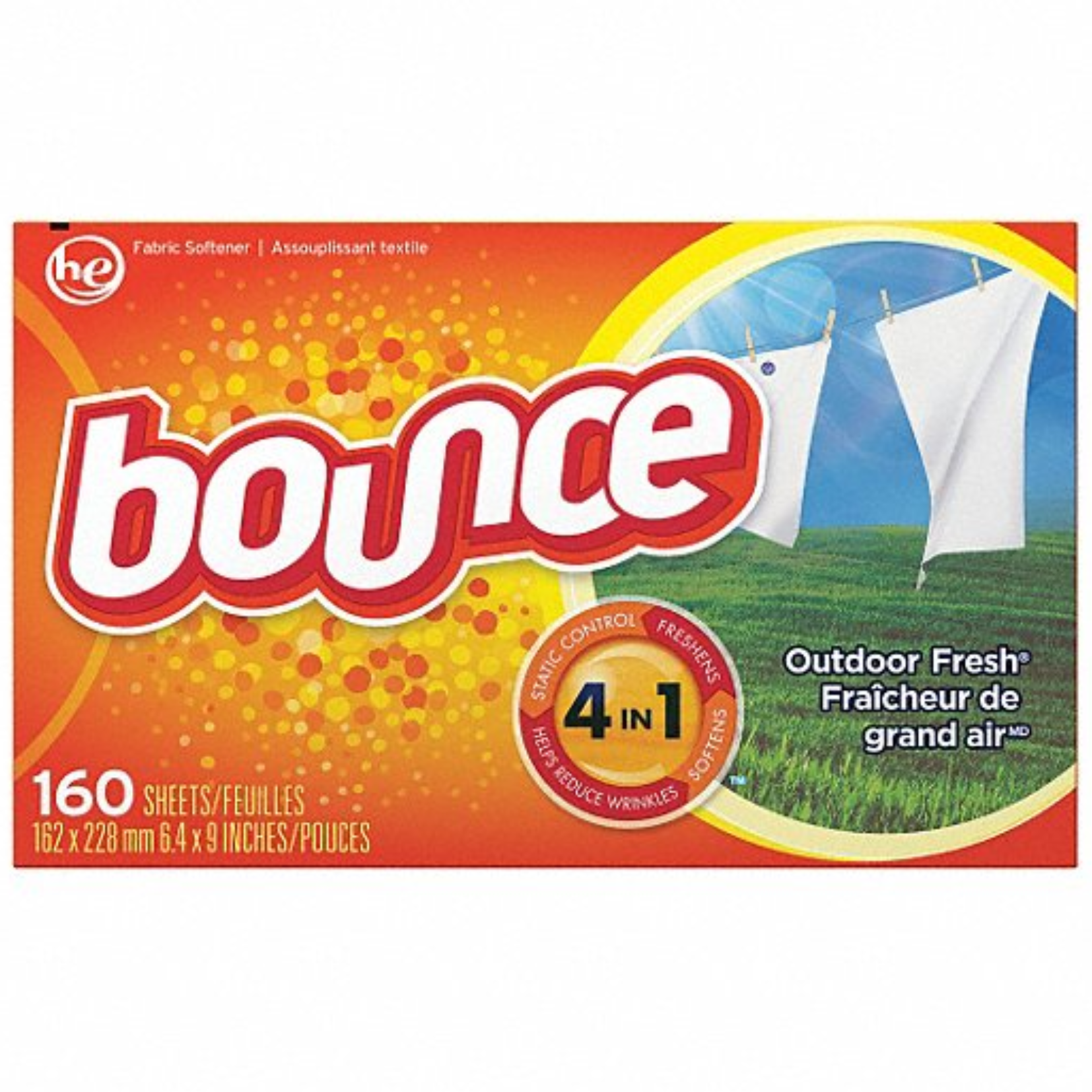 Bounce Outdoor Fresh Fabric Softener Sheets 160ct