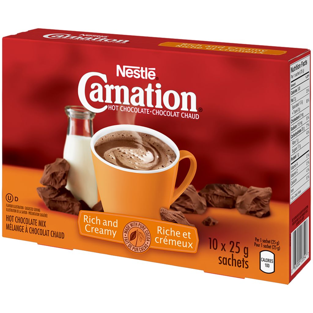 Carnation Rich And Creamy Hot Chocolate Mix 25g x 10