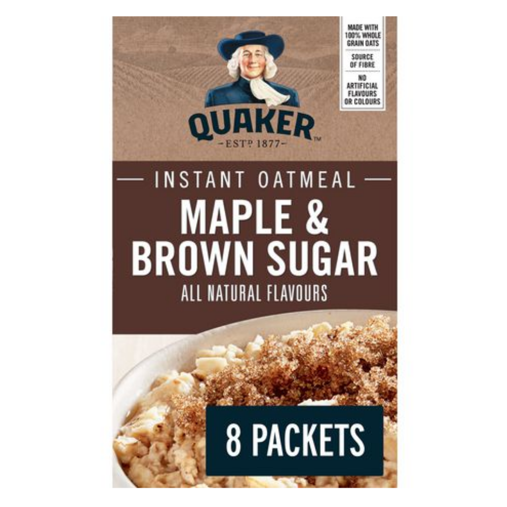 Quaker Maple & Brown Sugar Instant Oatmeal 8ct
