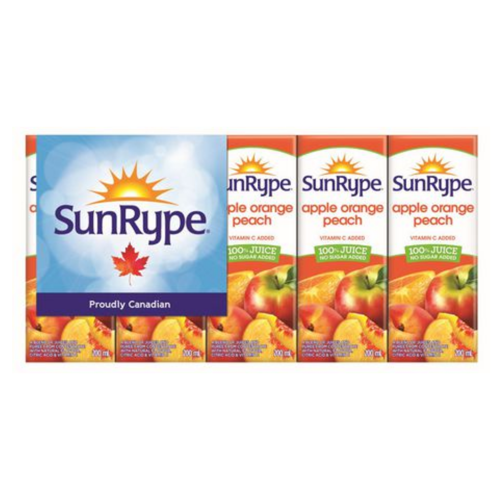 SunRype Apple Orange Peach Juice 200ml x 5