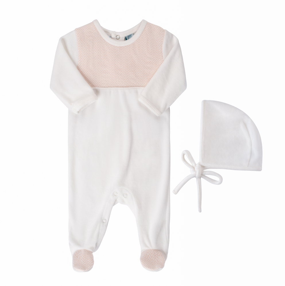 Feltman Brothers Blush Chevron Knit Set 24m