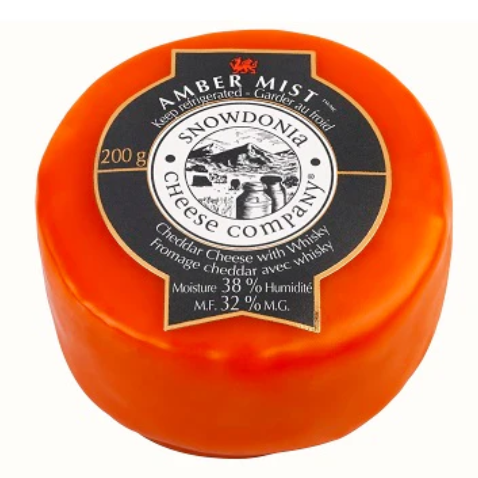 Snowdonia Amber Mist Cheddar Cheese With Whisky 200g