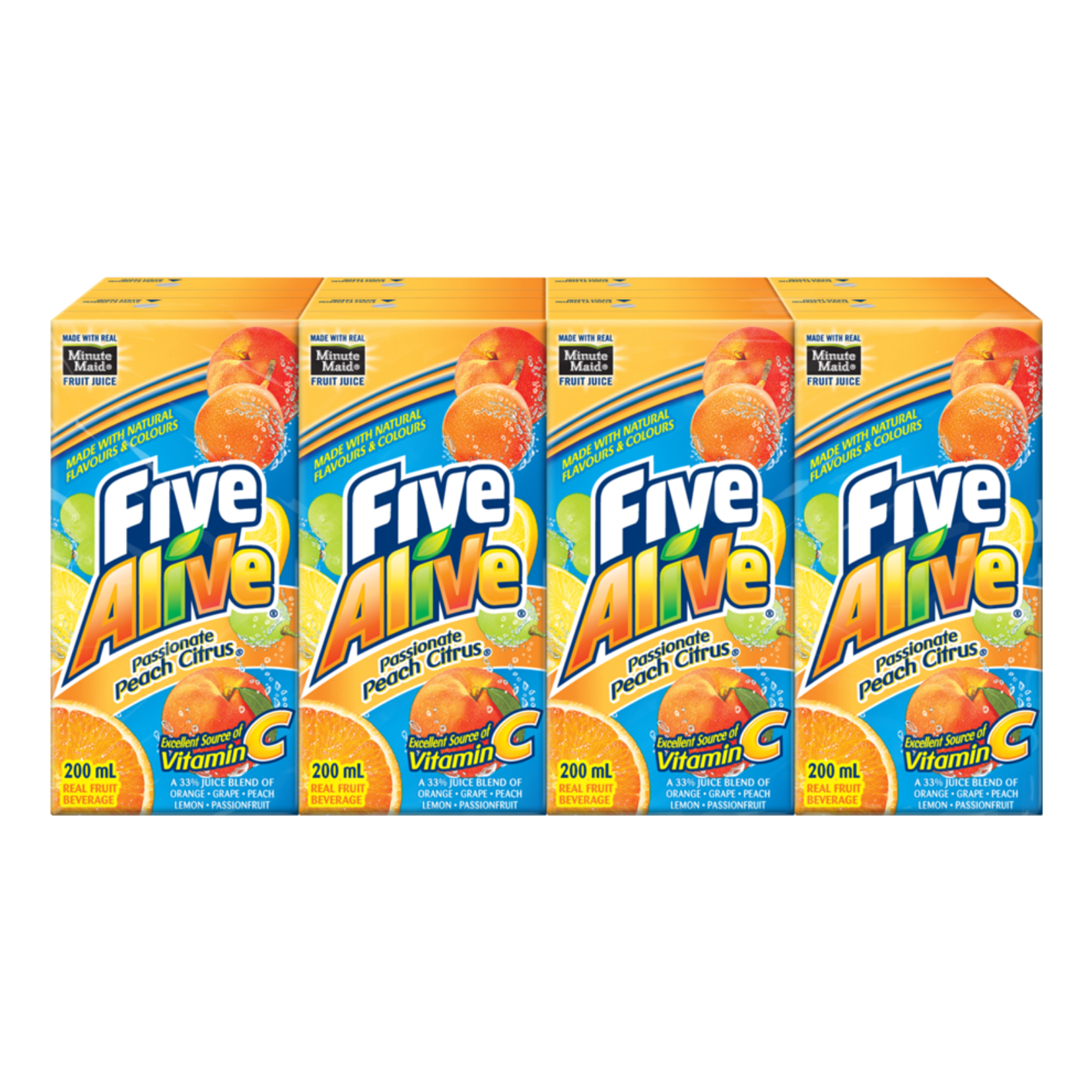 Five Alive Passionate Peach Juice 200ml x 8