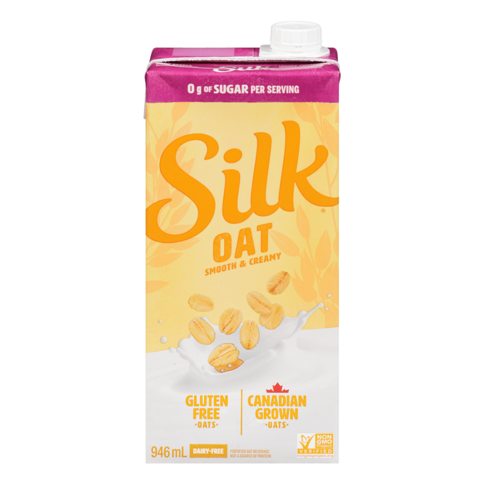 Silk Plain Unsweetened Dairy-Free Oat Beverage 946ml