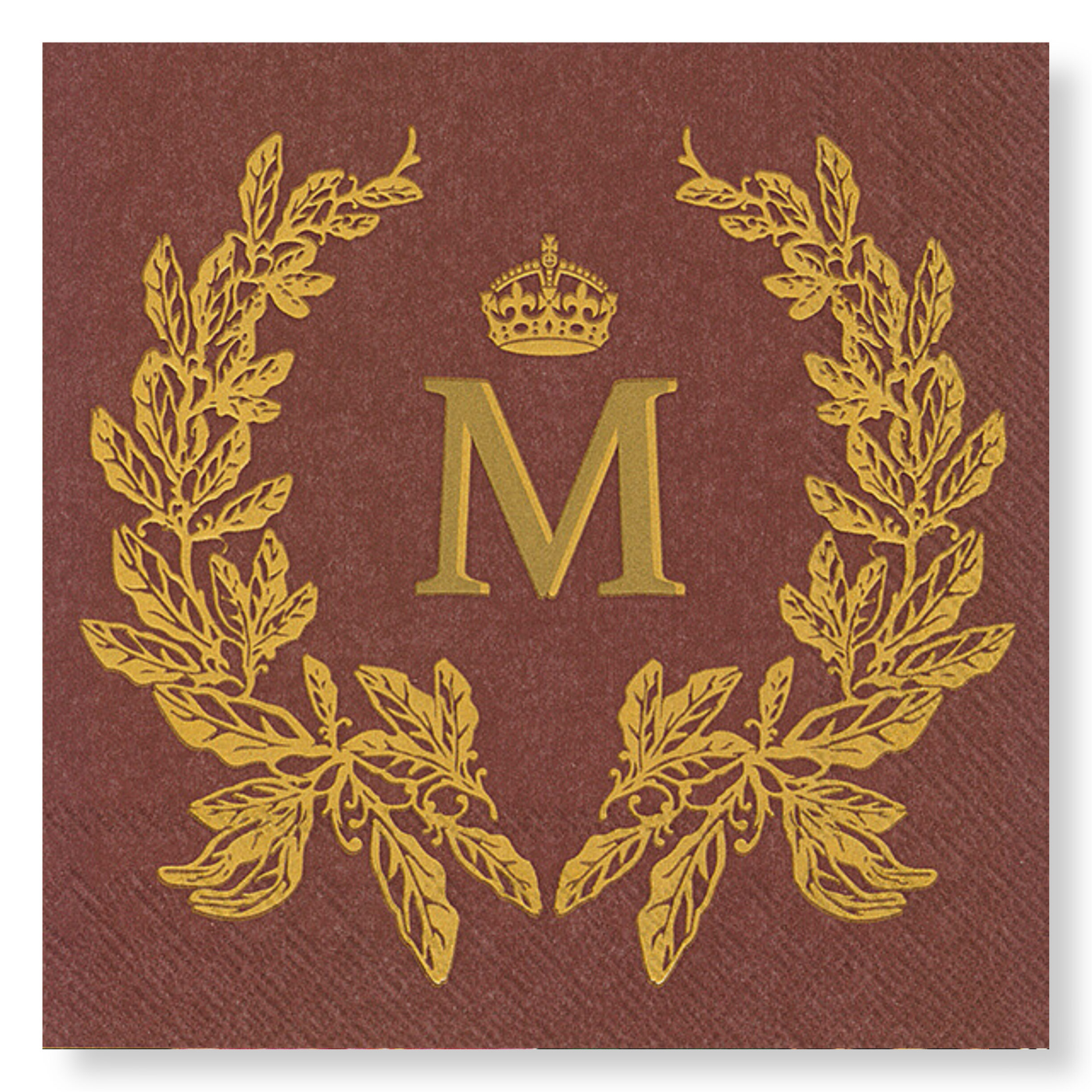 Manor Road Laurel Wreath Red Gold Luncheon Napkins 20ct