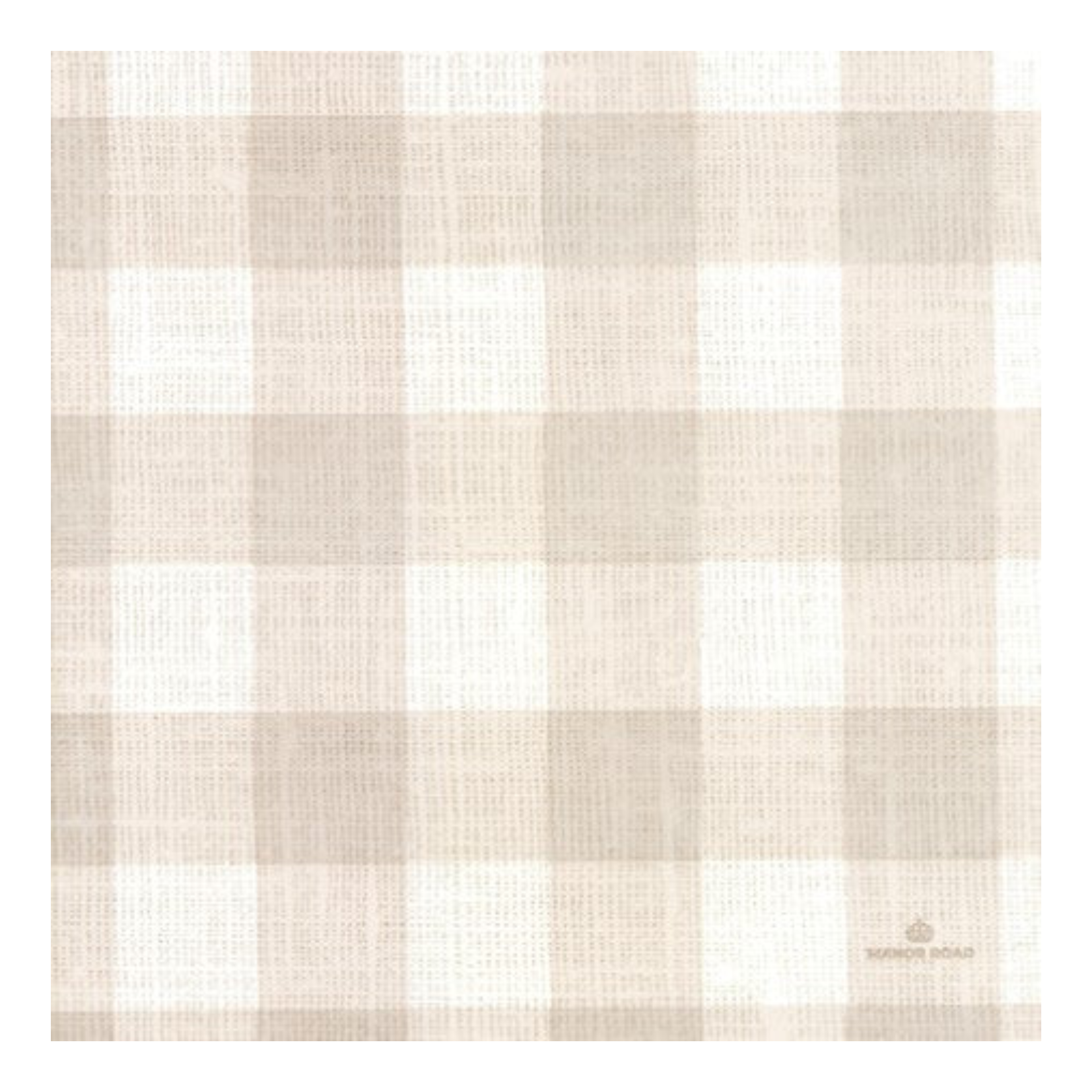 Manor Road Linen Gingham Natural Dinner Napkins 20ct