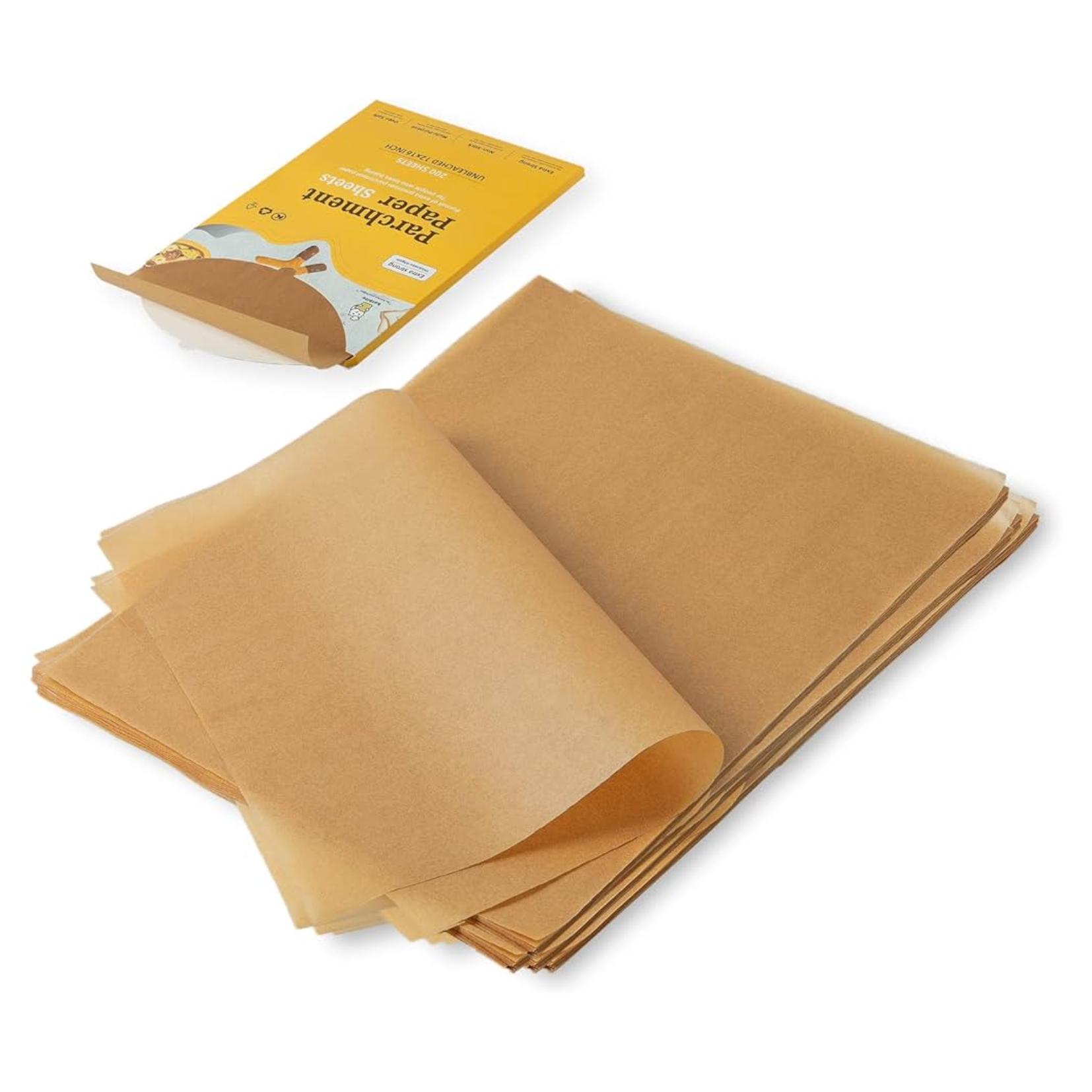 Katbite Unbleached Parchment Paper Sheets 12" x 16" 200ct