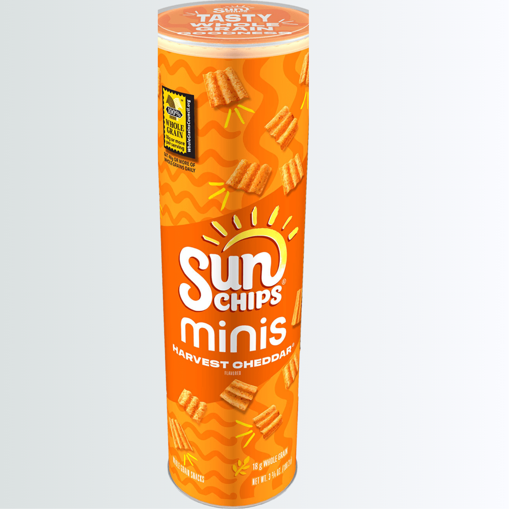 Sun Chips Mini Harvest Cheddar Multigrain Snacks Canister 106g