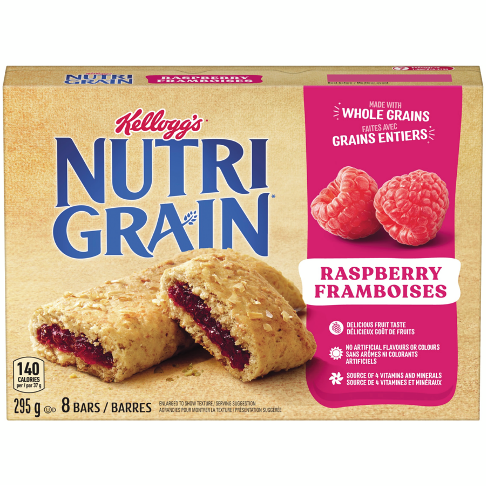 Kellogg's Nutri Grain Raspberry Cereal Bars 37g x 8