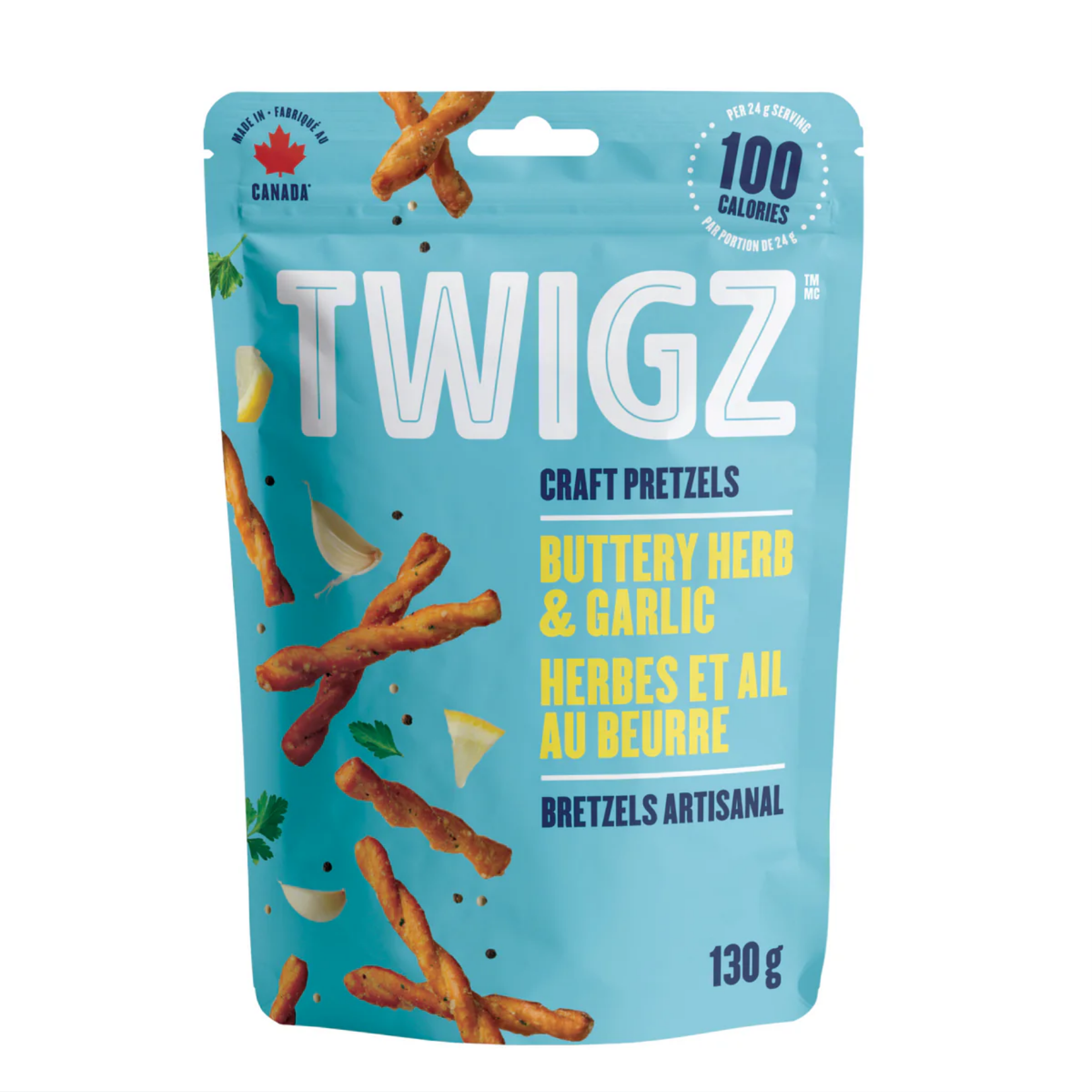 Twigz Herb & Garlic Pretzels 130g